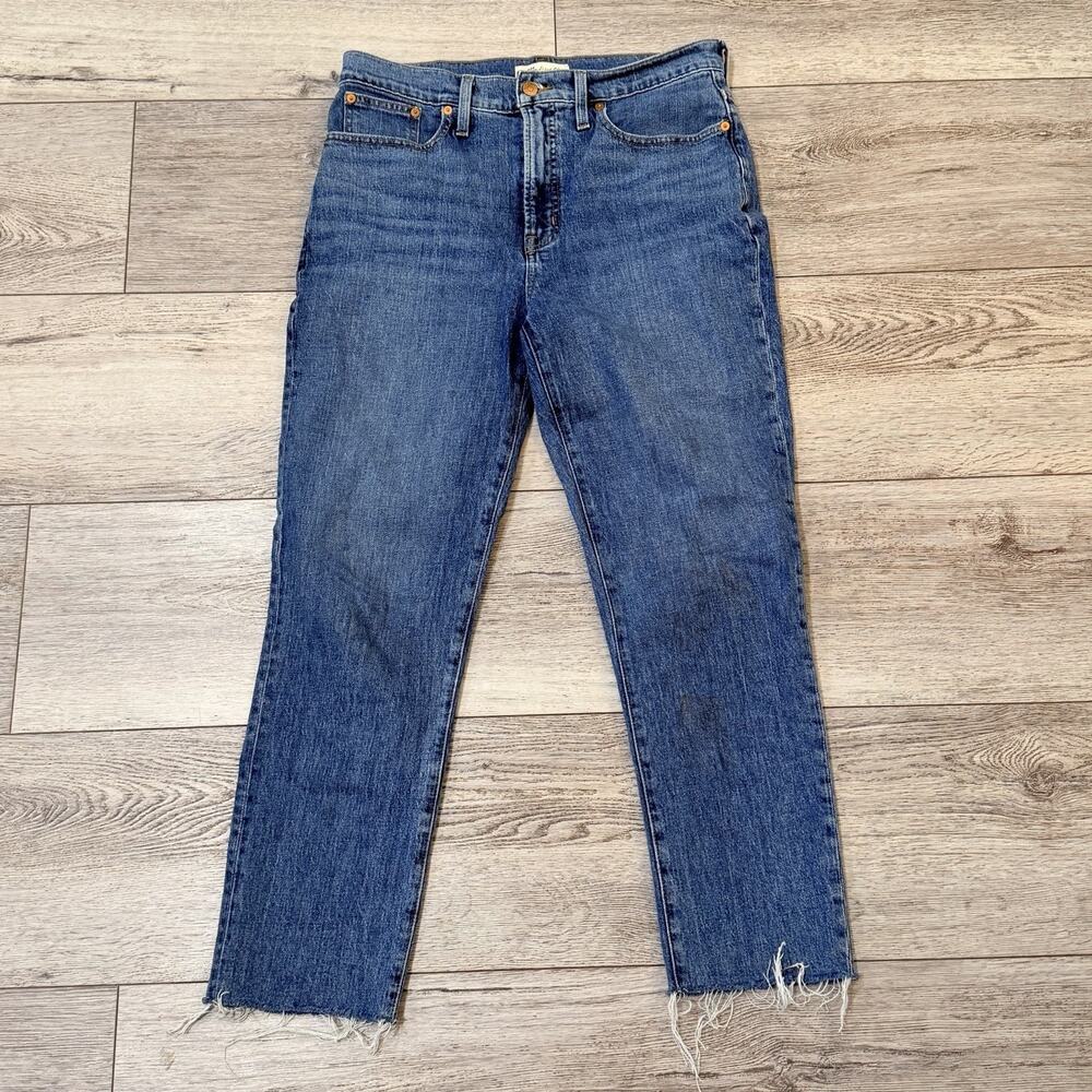 Madewell The Perfect Vintage Jean Straight Leg Denim High Rise Cotton Size 29